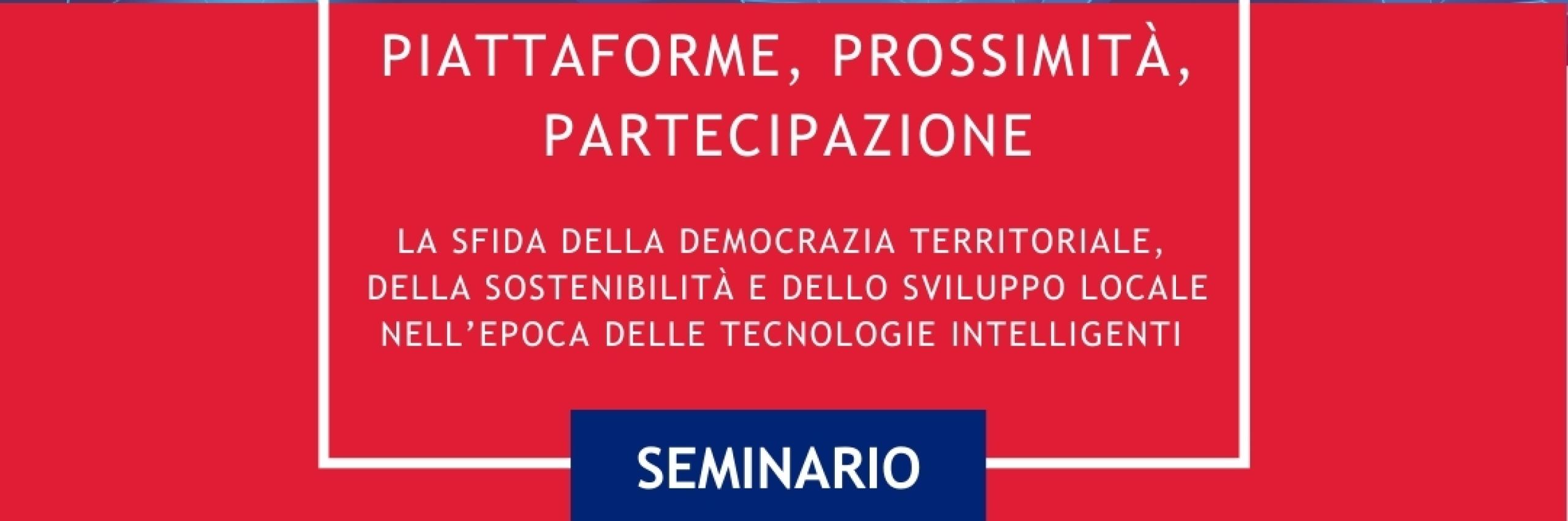 Piattaforme, prossimità, partecipazione