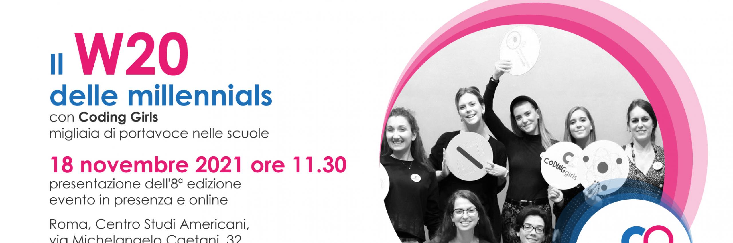 IL W20 DELLE MILLENNIALS con Coding Girls migliaia di portavoce nelle scuole