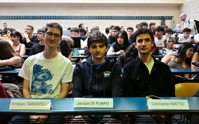 Jacopo Di Pumpo con Leonardo Mattei e Kristjan Tarantelli alla RomeCup 2025